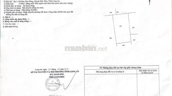 Bán đất Đức Hòa Đông, mặt tiền lớn, 1424m², giá 7 tỷ (TL)