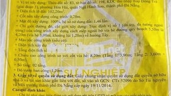 Bán Nhà Đông Trà 8 View Công Viên Làng Đại Học Ngũ Hành Sơn