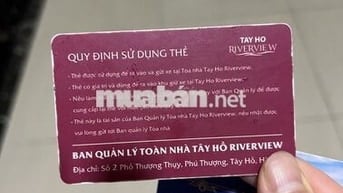 CHO THUÊ GẤP CĂN HỘ HOA HẬU – TÂY HỒ RIVERVIEW, LÔ GÓC VIEW SÔNG 4