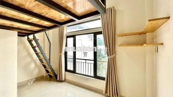 PHÒNG GÁC LỬNG MỚI XÂY 25M2 ĐẦY ĐỦ TIỆN NGHI NỘI THẤT MỚI