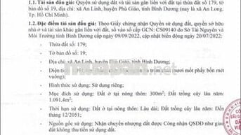 BĐS xã An Linh, huyện Phú Giáo, tỉnh Bình Dương (xã An Long, TP.HCM)