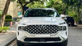Hyundai Santafe 2.5 xăng cao cấp 2023 màu trắng