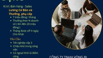 Tuyển nhân viên bán hàng, sale.