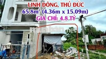 BÁN ĐẤT HẺM XE HƠI – ĐƯỜNG SỐ 24, P. LINH ĐÔNG – 65.8M² – GIÁ 4.8 TỶ