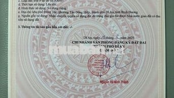 Đất 2 MT 151m2 Khu TĐC Dapark, KP Đông Tác, Tân Đông Hiệp, Dĩ An, BD