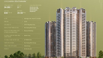 CĂN HỘ 1 PHÒNG NGỦ, DỰ ÁN GREENERA SOUTHMARK GIẢM GIÁ LÊN TỚI 19%