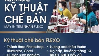 Tuyển kỹ  thuật chế bản Flexo lương cao