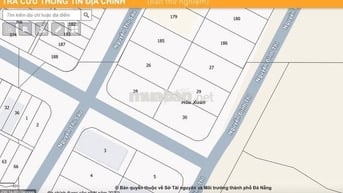 Bán Đất lô góc 337m2 đường Nguyễn Đình Thi, ven sông Hoà Xuân, Đà Nẵng