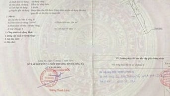 Bán nhà cấp 4, 255m2 thổ cư, gần chợ cần đước giá 790 triệu