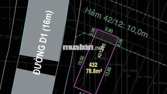 BÁN ĐẤT TẶNG NHÀ 1LỮNG- 5,8 x 15,5 (90m2)- HẺM 7M