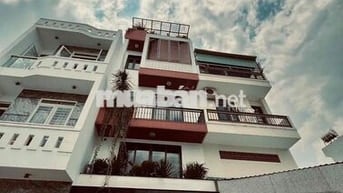 Nhà Mới Xây DT 250m2 1Trệt 1Lửng 3Lầu 5Pn 6Wc Hẻm Nhựa Xe Tải Vỉa Hè