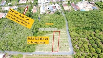 5x33 full thổ cư, đường thông. Gần KCN. 395tr