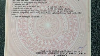 ĐẤT 1/ THẠNH XUÂN 21.   DT: 4 X 16.5M2. GIÁ: 3.35 TỶ