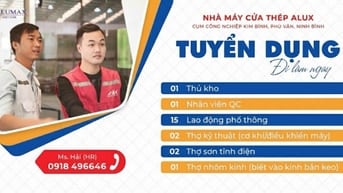 Nhà máy cửa thép tuyển dụng