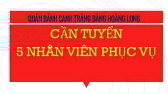 QUÁN BÁNH CANH TRẢNG BÀNG HOÀNG LONG TUYỂN 5 NHÂN VIÊN PHỤC VỤ