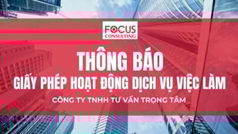 THÔNG BÁO HOẠT ĐỘNG DỊCH VỤ VIỆC LÀM CÔNG TY TNHH TƯ VẤN TRỌNG TÂM