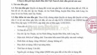 BĐS ấp An Thuận, An Ninh Đông, Đức Hòa, Long An (xã An Ninh, Tây Ninh)