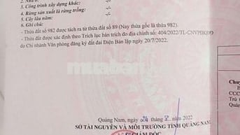 Chính chủ bán đất Điện Bàn Tây mới