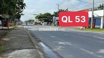 CẦN BÁN NHÀ ĐẤT- MẶT TIỀN QL53 GẦN TT VĨNH LONG - XÃ LONG  HỒ, VL