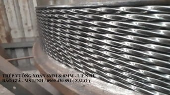 Thép Vuông Xoắn Đặc 6mm - 8mm - Liên Kết Thanh La Grating