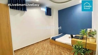 Share phòng riêng căn hộ mini, bếp chung cửa sổ trời Giờ tự do vân tay