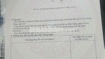 Bán đất Cổ Loa, 97 triệu/m2, 80m2, phù hợp đầu tư xây nhà ở