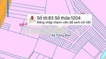 Bán gấp đất nền xã Trảng Bom(ấp2 sông trầu cũ) 900triệu gần chợ.