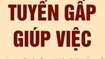 CHÍNH CHỦ CẦN TUYỂN 1 nữ chuyên giúp việc nhà biết ủi đồ, không nấu ăn