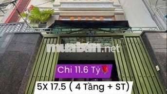 Nhà 4 tầng 5x17,5m gần chợ Tân Bình