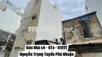 BÁN NHÀ C4 - TIỆN XÂY MỚI - NTT PHÚ NHUẬN - 61M2 CHỈ 6T4. SHR CC