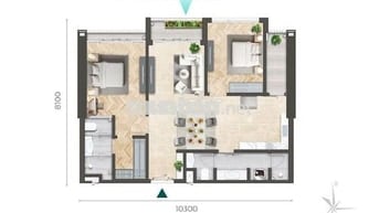 Cặn hộ trung tâm thành phố Đà Nẵng 2 PN, 76m2 dự án Vista Residence
