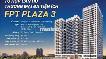 ĐỘC QUYỀN GIÁ RẺ CĂN HỘ 2PN 60m2 FPT PLAZA 3 ĐÀ NẴNG
