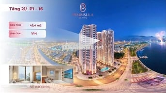 Căn hộ 1 PN nằm ngay vị trí trực diện sông Hàn,dự án Peninsula Đà Nẵng
