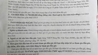 CÔNG TY ĐẤU GIÁ HỢP DANH SỐ 1 QUỐC GIA THÔNG BÁO BÁN ĐẤU GIÁ TÀI SẢN