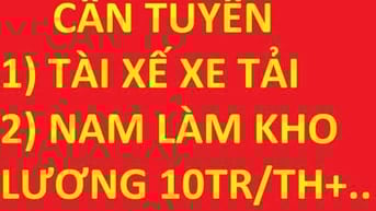 Công ty thiết bị trường học Vi Na tuyển NV chạy xe tải, NV Nam làm kho