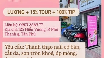 Phương Vy Spa, Tân Phú tuyển kĩ thuật viên