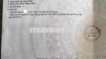 Bán lô góc hố lang tân bình dĩ an