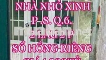 BÁN NHÀ NHỎ XINH 2 LẦU . SỔ HỒNG RIÊNG . Q. 6.