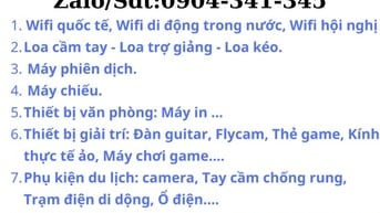Cho Thuê Thiết Bị Phục Vụ Sự Kiện, Hội Nghị, Du Lịch... Zalo/Sđt 09043