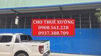 Nhà xưởng cho thuê mặt đường bùi công trừng nhị bình, hóc môn dt: 600m