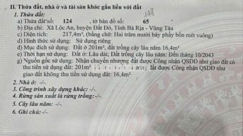 SỞ HỮU ĐẤT NGAY TRUNG TÂM XÃ LỘC AN CÁCH BIỂN 2P DI CHUYỂN CHỈ 1TỶ150