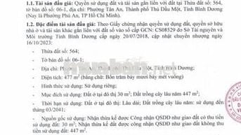 BĐS Phường Tân An, Thành phố Thủ Dầu Một, Tỉnh Bình Dương