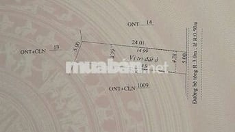 Bán đất chính chủ, pháp lý rõ ràng, xã Đại Hiệp
