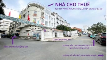 Nhà lầu đẹp, MT Võ Văn Kiệt, Q.1, vị trí đẹp, chỗ đậu ô tô rộng thoáng