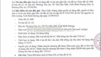 BĐS Phường Tân An, TP Thủ Dầu Một, Bình Dương (Phường Phú An, TP HCM).