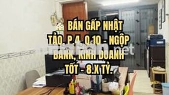 🏠 BÁN GẤP NHẬT TẢO, P.4, Q.10 - NGỘP BANK, KINH DOANH TỐT - 8.X TỶ.