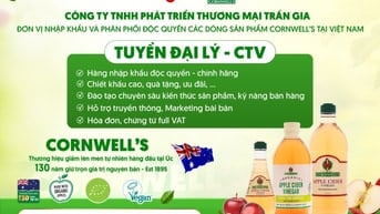  TUYỂN SỈ – ĐẠI LÝ – NPP CORNWELL’S - THƯƠNG HIỆU GIẤM LÊN MEN HÀNG ĐẦ