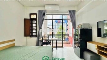 CHO THUÊ CHDV 1 PHÒNG NGỦ - BAN CÔNG RIÊNG - FULL NỘI THẤT