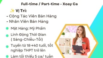 ✨Việc Làm Q.Phú Nhuận: Tuyển Nhân Viên Full-time/ Part-time 