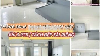Phòng thang máy, cửa sổ full nội thất, hành lang riêng, tách bếp